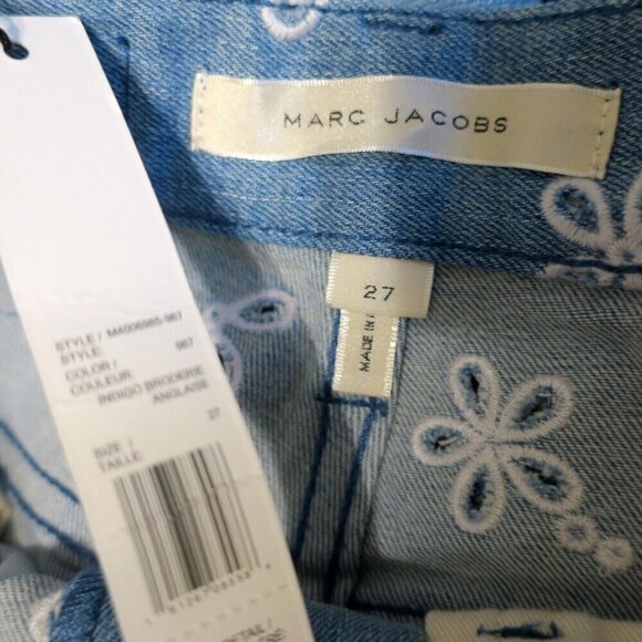 Marc Jacobs Broderie Anglaise Daisy High Waist Skinny Jeans $395 Womens 27 26x30 - Picture 6 of 7